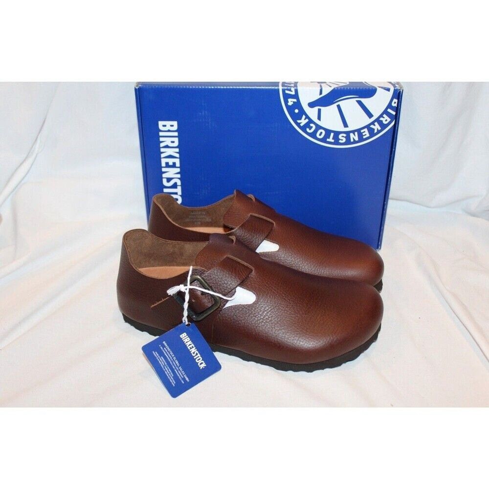 Birkenstock London Wire Buckle Men's Leather Sandals Wood Roast EU 42 REG $190